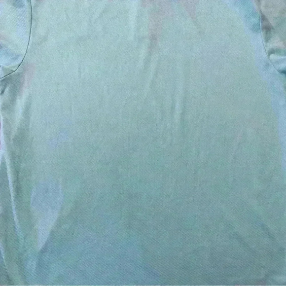 PGA TOUR Mens Medium Aqua  GOLF POLO Shirt Good Condition Used 100 % Polyester - Picture 9 of 9